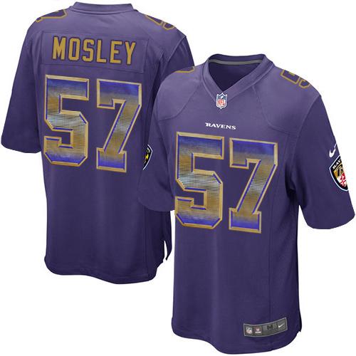 Nike Ravens #57 C.J. Mosley Purple Team Color Men's Stitched NFL Limited Strobe Jersey - Click Image to Close